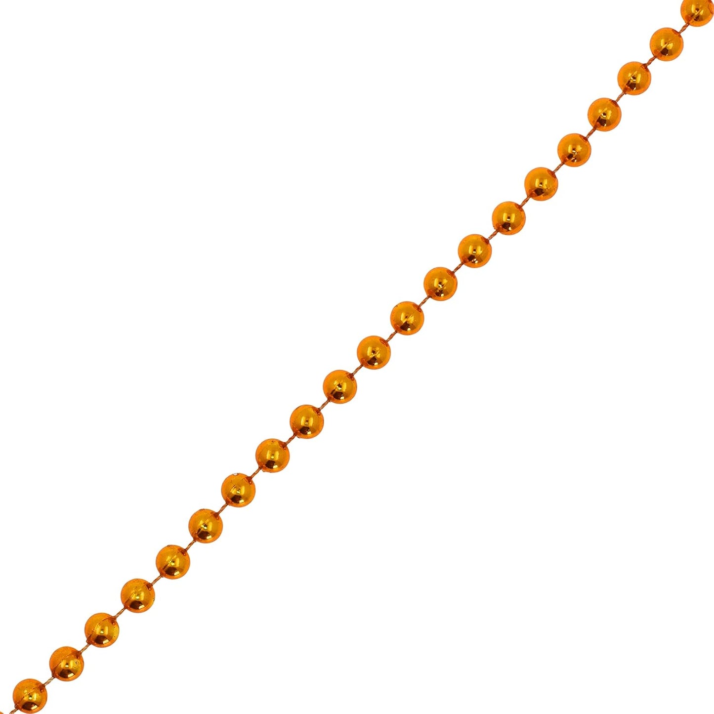 Mandala Crafts 6mm Faux Orange Pearl Beads Roll - 27 Yards Strand of Fake Pearls Chain Garlands Spool String for Christmas Tree, Wedding, Party, Vases, DIY Decoration
