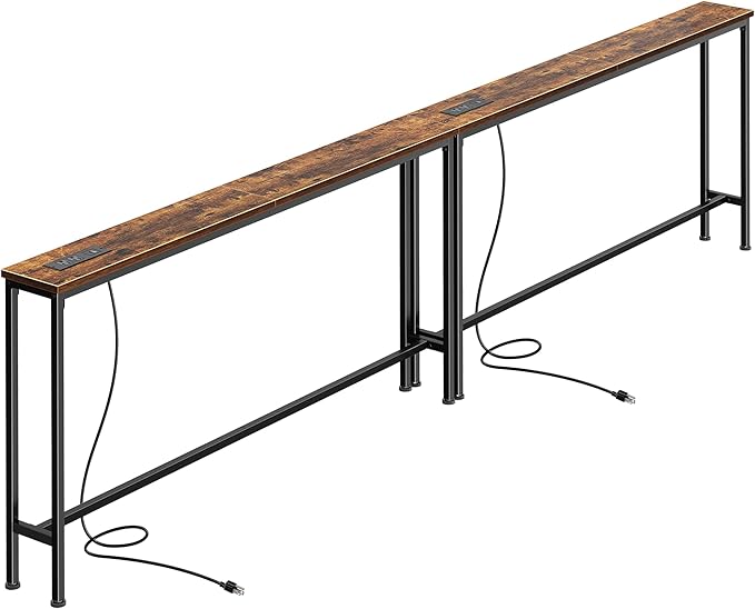 SUPERJARE 106.3 Inch Sofa Table by SUPERJARE