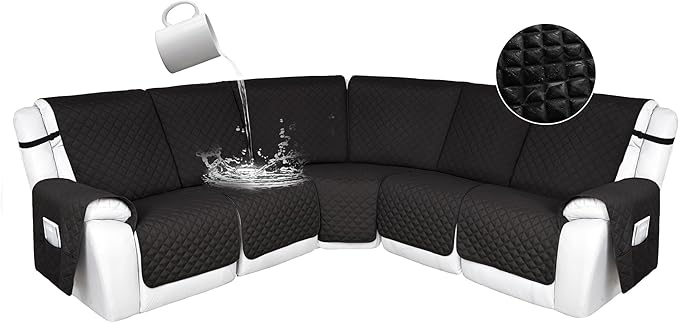 HDCAXKJ 100% Waterproof Reclining Sectional Couch Covers L Shape Recliner Sofa by HDCAXKJ