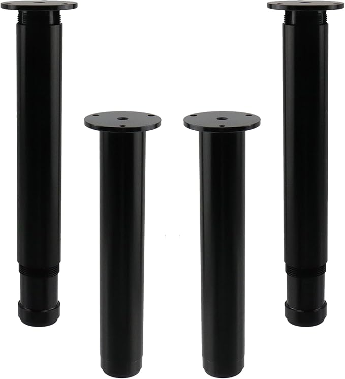 4 PCS Metal Adjustable Furniture Sofa Legs, Heavy Duty Bed Frame Center Support by UTALIND