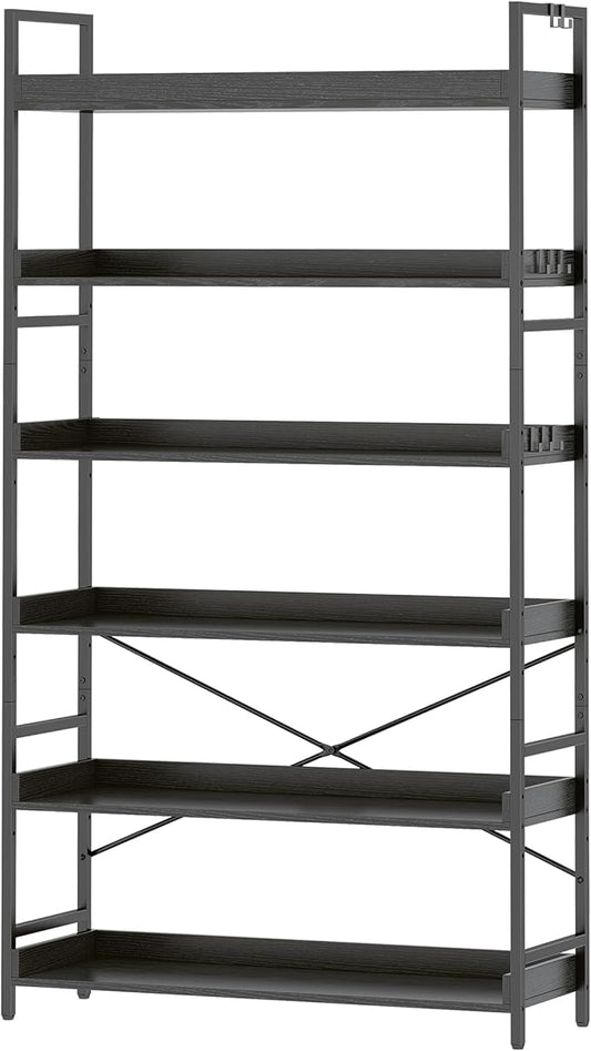 HCHQHS Bookshelf, Adjustable Industrial Bookcase, Vertical Tall Book Shelf by HCHQHS