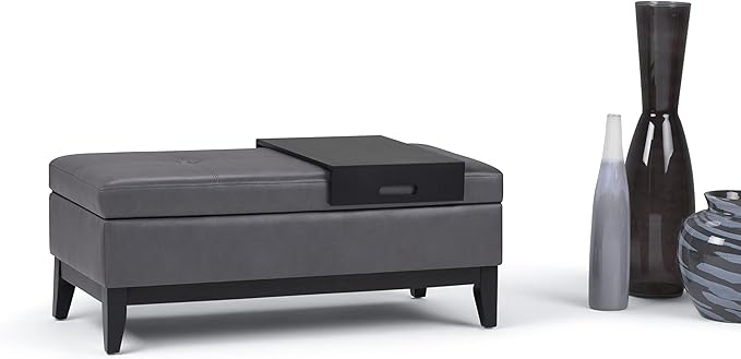 SIMPLIHOME Oregon Storage Ottoman Bench - Image 4