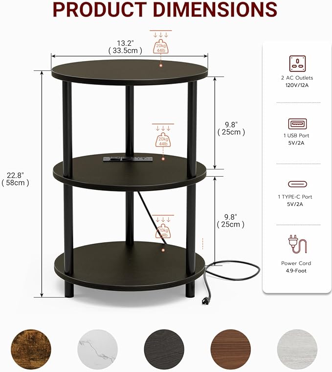 XBurmo Small Round End Table - Image 2