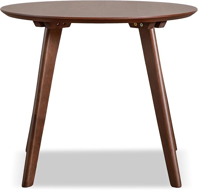 Furniture of America Callum Mid-Century Modern Solid Wood 2 Piece Brown Round - Image 14