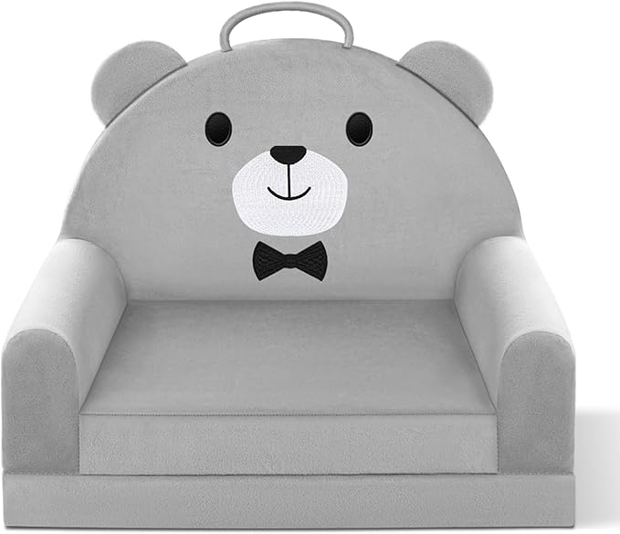 Kids Sofa Bed with Removable Washable Cover & Magic-Tape Backrest – Foldable - Image 7