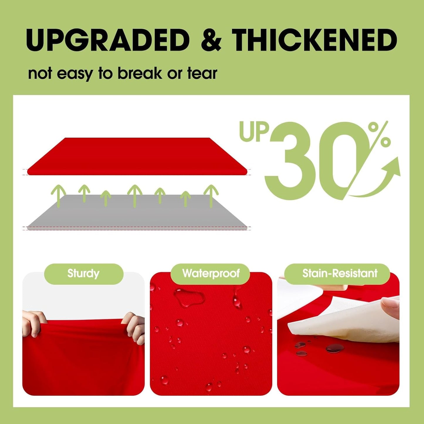 Pureegg Plastic Table Cloth Disposable 10 Pack, 84'' Round Table Cloths, Valentines Day, Thanksgiving, Christmas Decorations, Fall Tablecloths, Round, Plastic Cover, Leakproof & Sturdy, Red