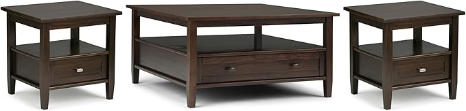 SIMPLIHOME Warm Shaker Solid Wood Transitional-Style 36-inch Wide Coffee Table by SimpliHome