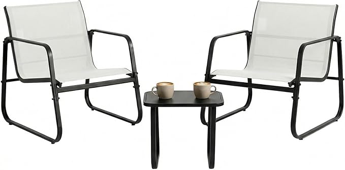 DUMOS 3 Piece Patio Furniture Set，Outdoor Patio Furniture Set by DumosLifestyle