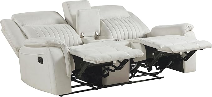 Lexicon Manual Double Reclining Loveseat, Polished Microfiber Manual Wall - Image 10