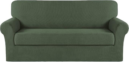 Turquoize Stretch Sofa Slipcover 2 Pieces Sofa Cover Couch Cover by Turquoize