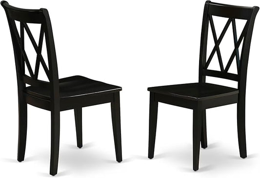 East West Furniture CLC-BLK-W Clarksville Dining Chairs by EastWestFurniture
