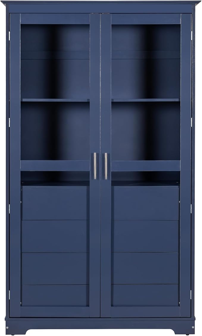 VilroCaz 75'' Tall Kitchen Pantry, Wood Freestanding Kitchen Storage Cabinet - Image 4