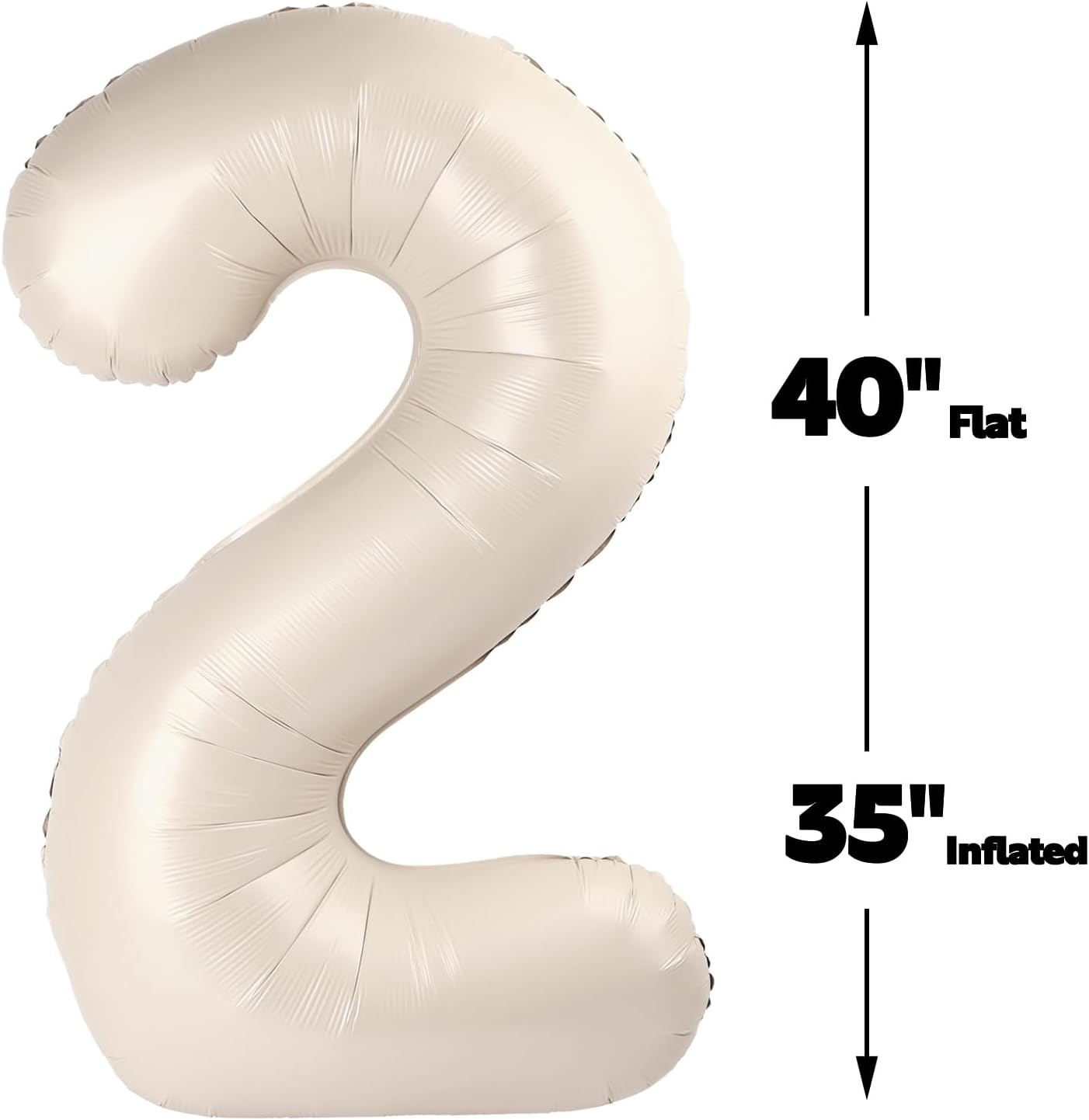 40 Inch Big Cream White Number 22 Balloon Birthday Decoration, Numbers 22 Helium Balloons 22 Celebration, Boy Girl Baby Anniversary Party Graduations Supplies Decorations
