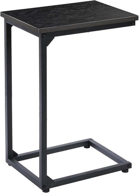AMHANCIBLE C Shaped End Table, Couch Tables that Slide Under, TV Tray Snack by AMHANCIBLE