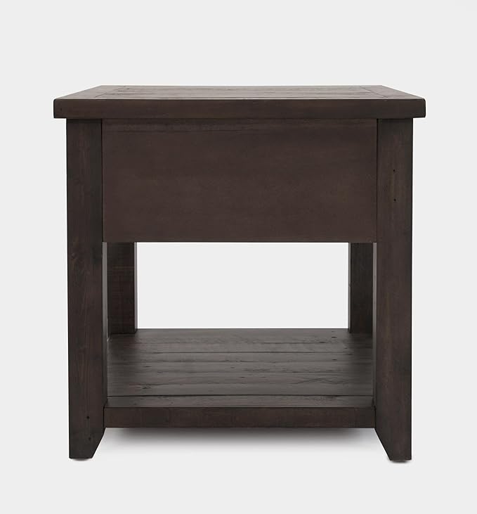 Jofran Madison County Harris End Table, Barnwood Brown - Image 4