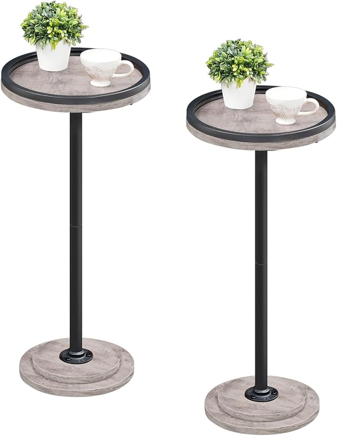 HOOBRO Small Round Side Tables, Drink Tables, Coffee Martini Tables by HOOBRO