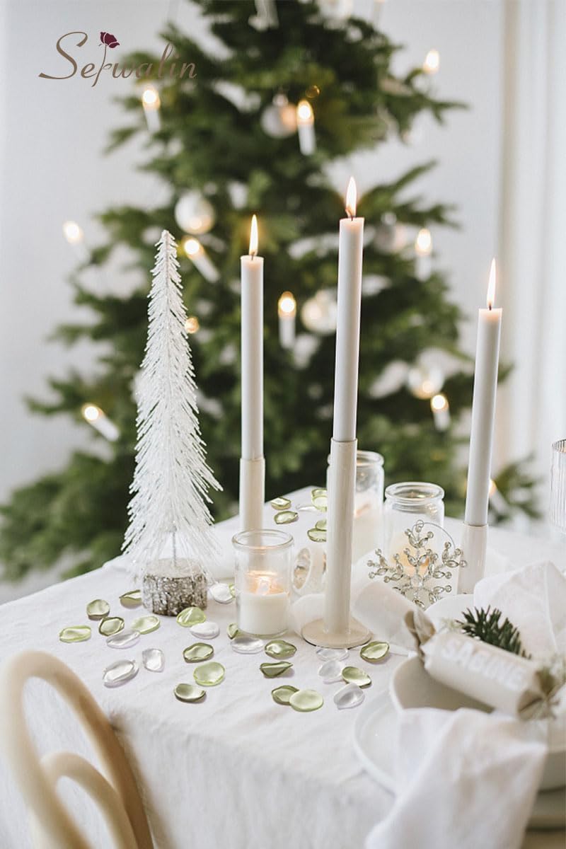 Serwalin 300Pcs Silk Rose Petals Artificial Flower Petals for Weddings Bean Green Fake Rose Petals Flower Girl Aisle Romantic Decor Dinner Table Centerpieces Proposal (3 Color Mixes)