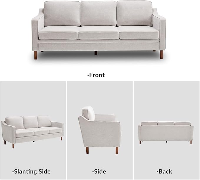 Kingfun Living Room Furniture Sets, 3 Seater Couch and Loveseat, Mid Century - Image 8