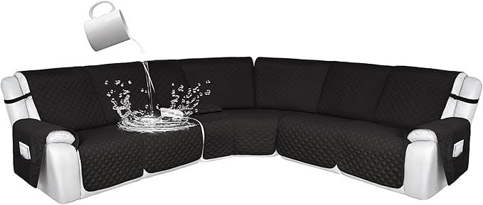 HDCAXKJ 100% Waterproof Reclining Sectional Couch Covers L Shape Recliner Sofa by HDCAXKJ