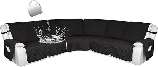 HDCAXKJ 100% Waterproof Reclining Sectional Couch Covers L Shape Recliner Sofa by HDCAXKJ