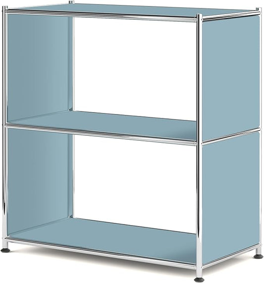 32-Inch 2-Tier Metal Bookcase, Open Shelf Storage Organizer by SIMPLINK