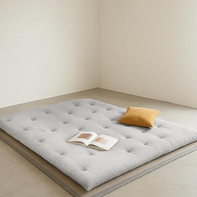ZonLi Japanese Floor Futon Mattress Twin Size 75"x 39", 100% Cotton Cover 2.5'' - Image 8