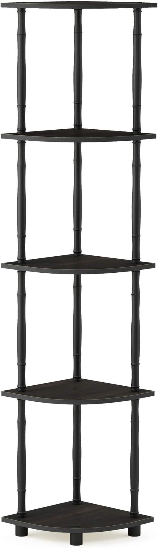Furinno Turn-N-Tube 5 Tier Corner Display Rack Multipurpose Shelving Unit by Furinno-FitsYourSpaceFitsYourBudget