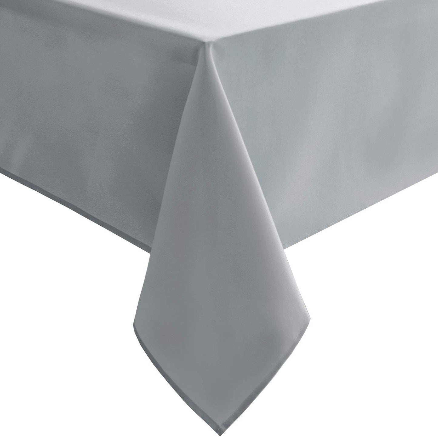 Hiasan Tablecloth for Rectangle Tables - 70 x 140 inch - Waterproof, Spillproof & Wrinkle Resistant Washable Polyester Table Cloth for Dining/Party/Outdoor Picnic, Silver Grey
