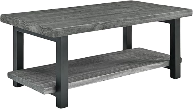 Alaterre Furniture Pomona Living Room 42 Inch Rectangular Solid Wood Coffee - Image 11