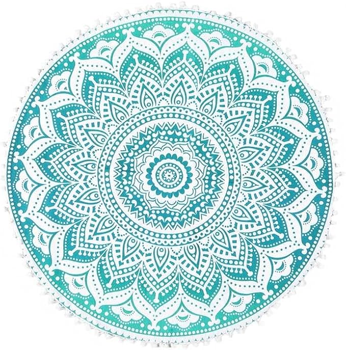 Mandala Floor Pillow Cover Meditation Cushion Seating Throw Hippie Round - Image 7