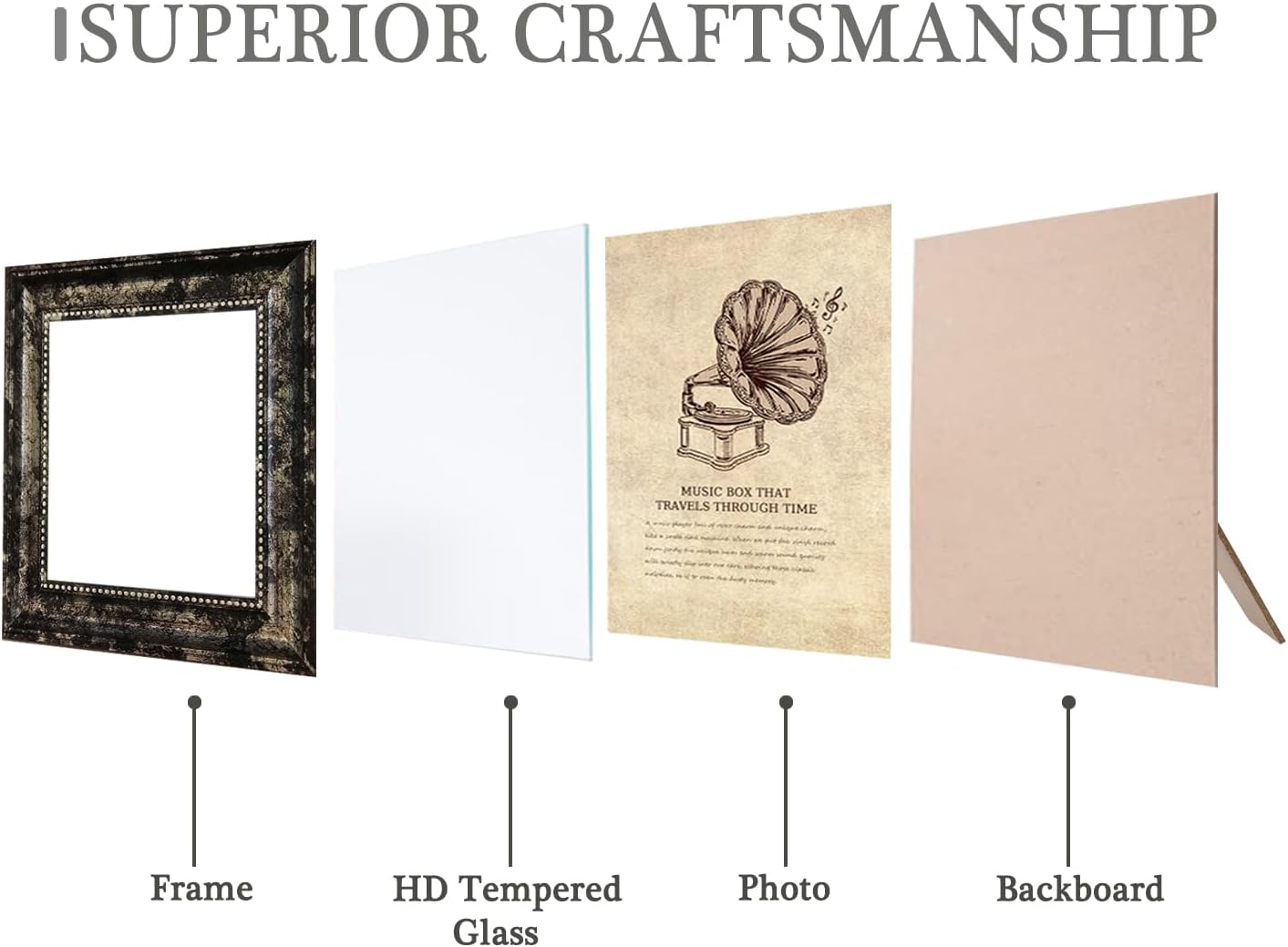 5x5 Picture Frame with Real Glass, 4 set Ornate Vintage Picture Frames for Wall or Tabletop Display, 5 x 5 photo Frame for Wall home best gift