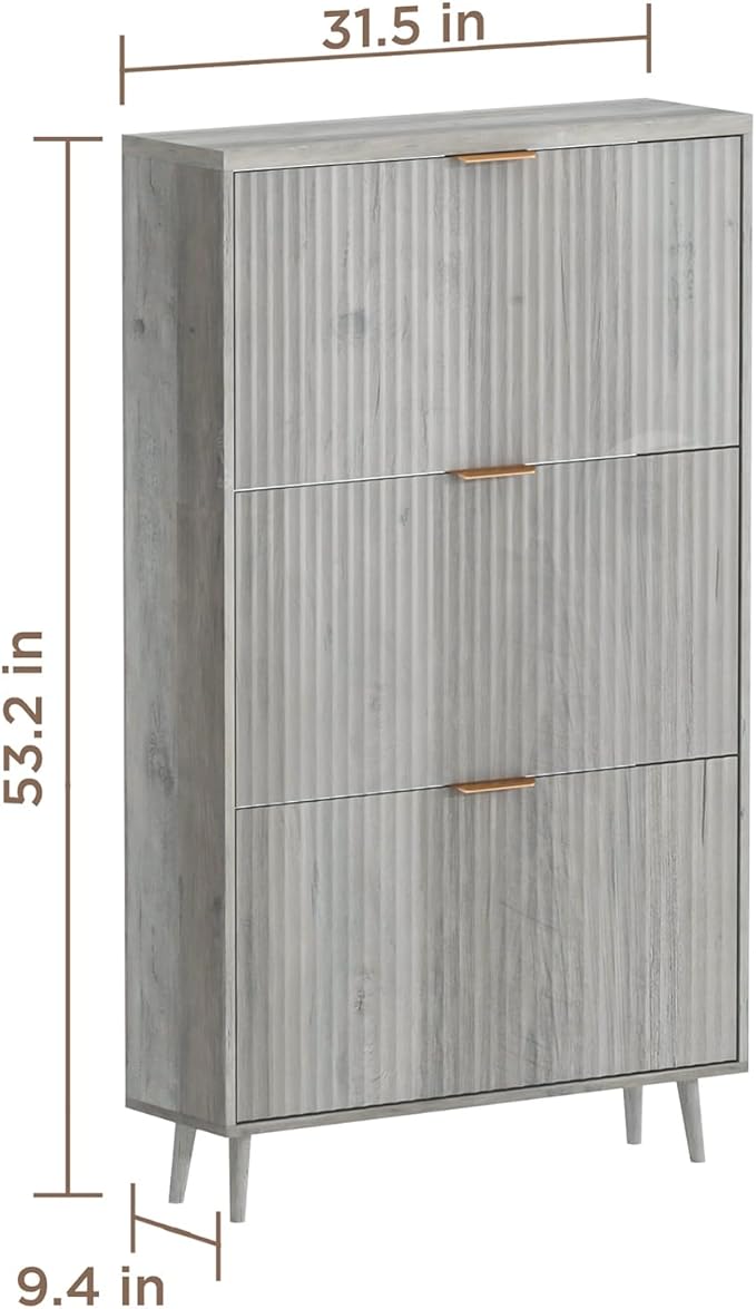 Shoe Cabinet Storage, Modern Freestanding Organizer - Image 2