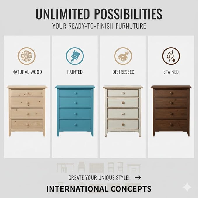 IC International Concepts, Shaker Bookcase - Image 8