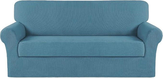 Turquoize Stretch Sofa Slipcover 2 Pieces Sofa Cover Couch Cover by Turquoize