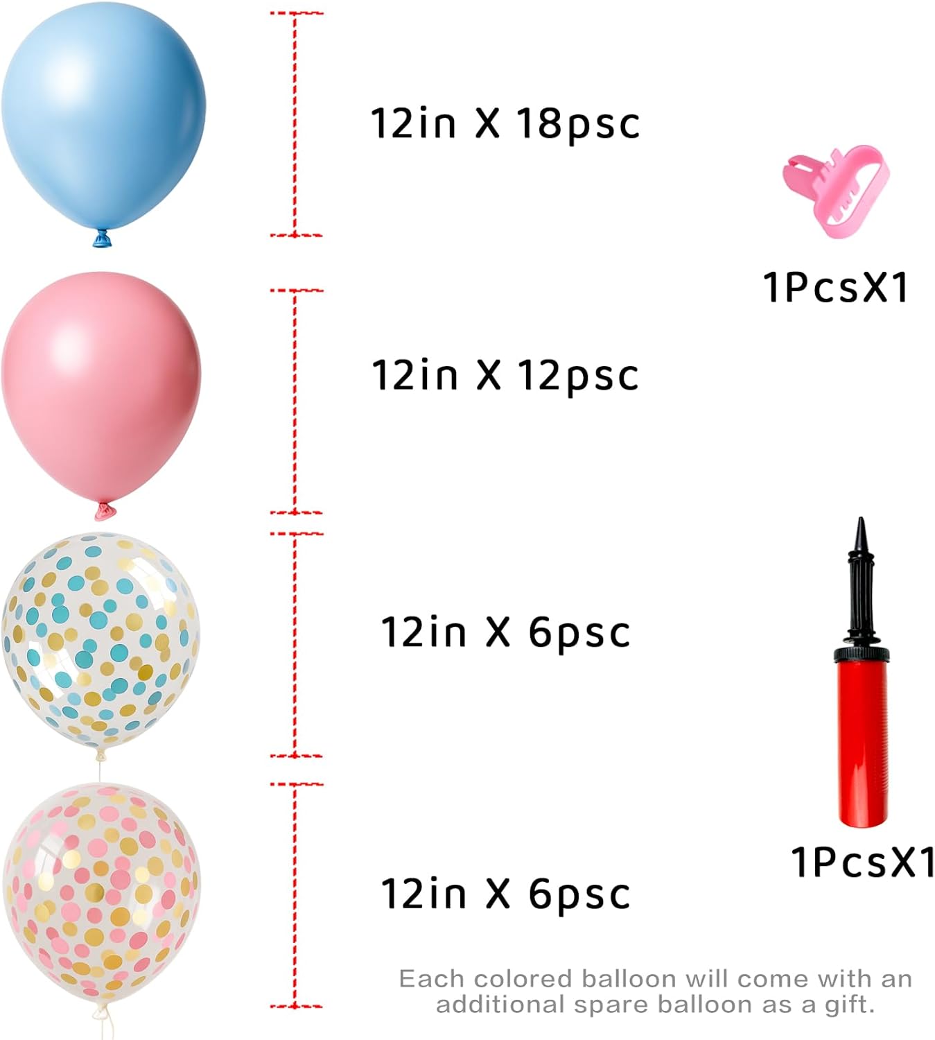 6pcs Balloon Stands Kit Table Centerpiece Table Decorations for Anniversary Birthday Wedding Graduation Retirement Party Decorations (Light Blue Pink)