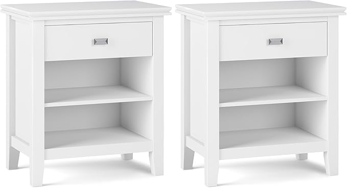 SIMPLIHOME Artisan Solid Wood 24 inch Wide Transitional-Style Bedside by SimpliHome