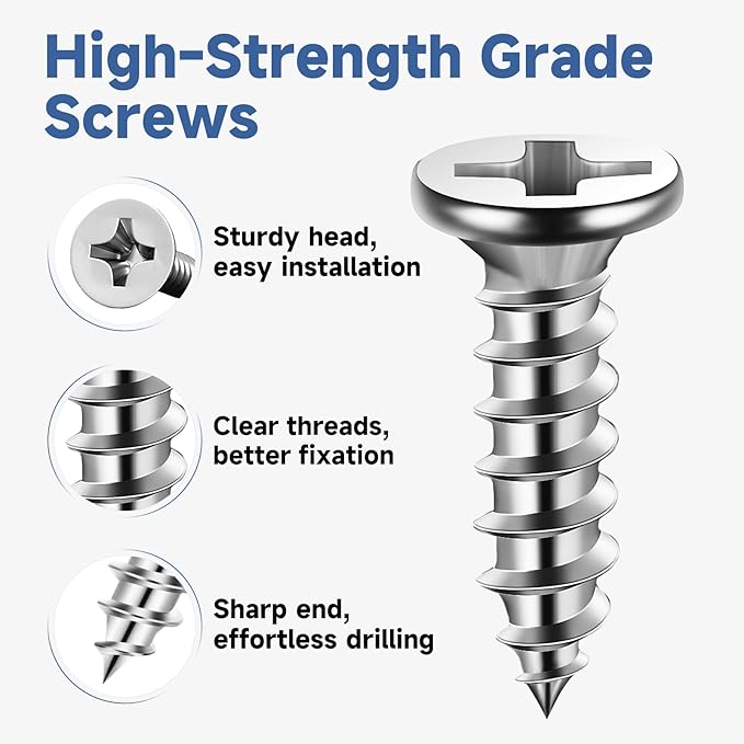 40PCS L Bracket Corner Brace Sets, Stainless Steel L Brackets - Image 6