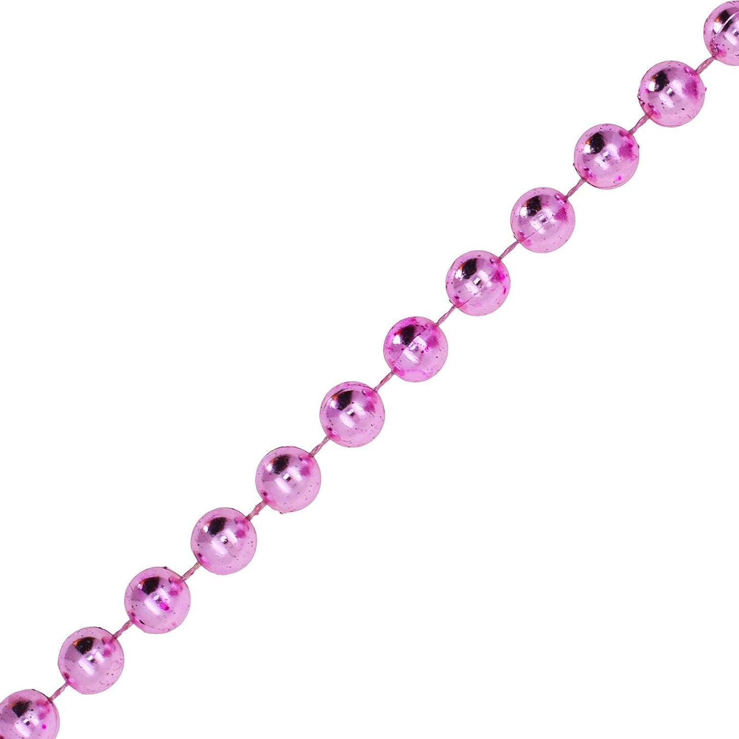 Mandala Crafts 10mm Faux Pink Pearl Beads Roll - 11 Yards Strand of Fake Pearls Chain Garlands Spool String for Christmas Tree, Wedding, Party, Vases, DIY Decoration