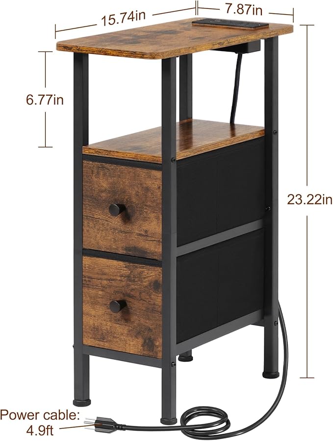 LOAKEKEL Narrow End Table Living Room - Image 3