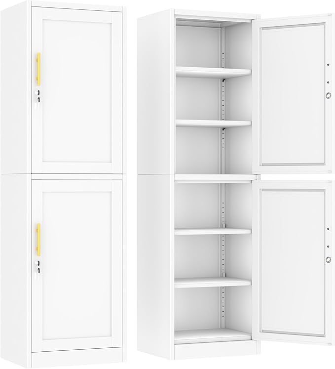 Ckzbx Metal Locker Tall Narrow Storage Cabinet, Gym Home Office, Entryway and by Ckzbx
