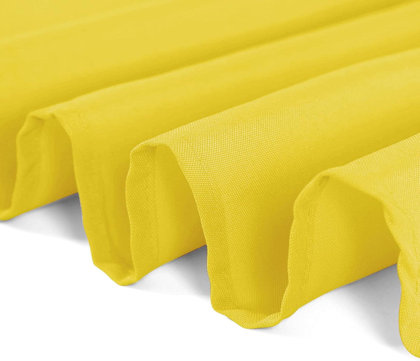 Rectangle Tablecloth 90x132 inch Washable Polyester Fabric Table Cloth for Wedding Party Dining Banquet Decoration（90x132, Yellow）