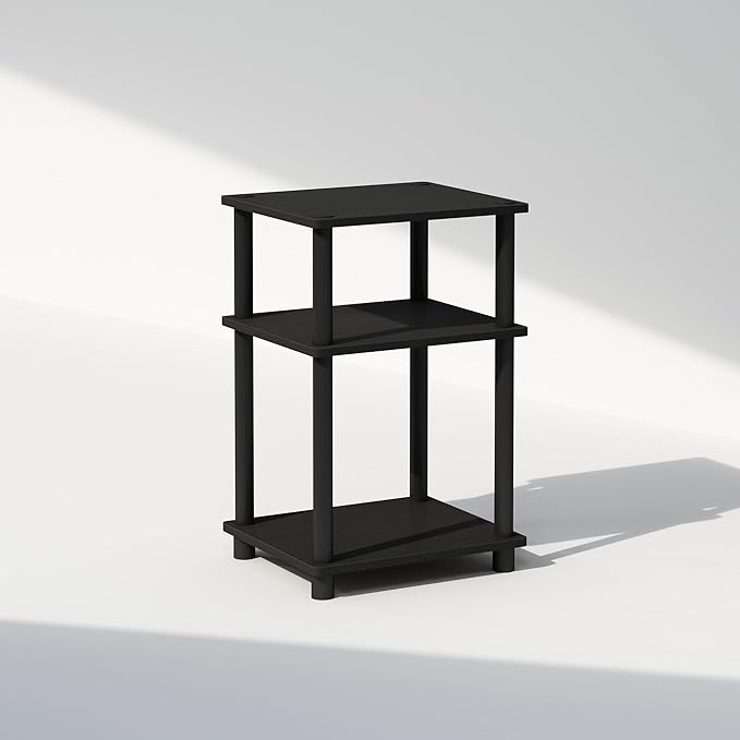 Furinno Just 3-Tier Turn-N-Tube Open Storage Nightstand, Plastic Poles - Image 6