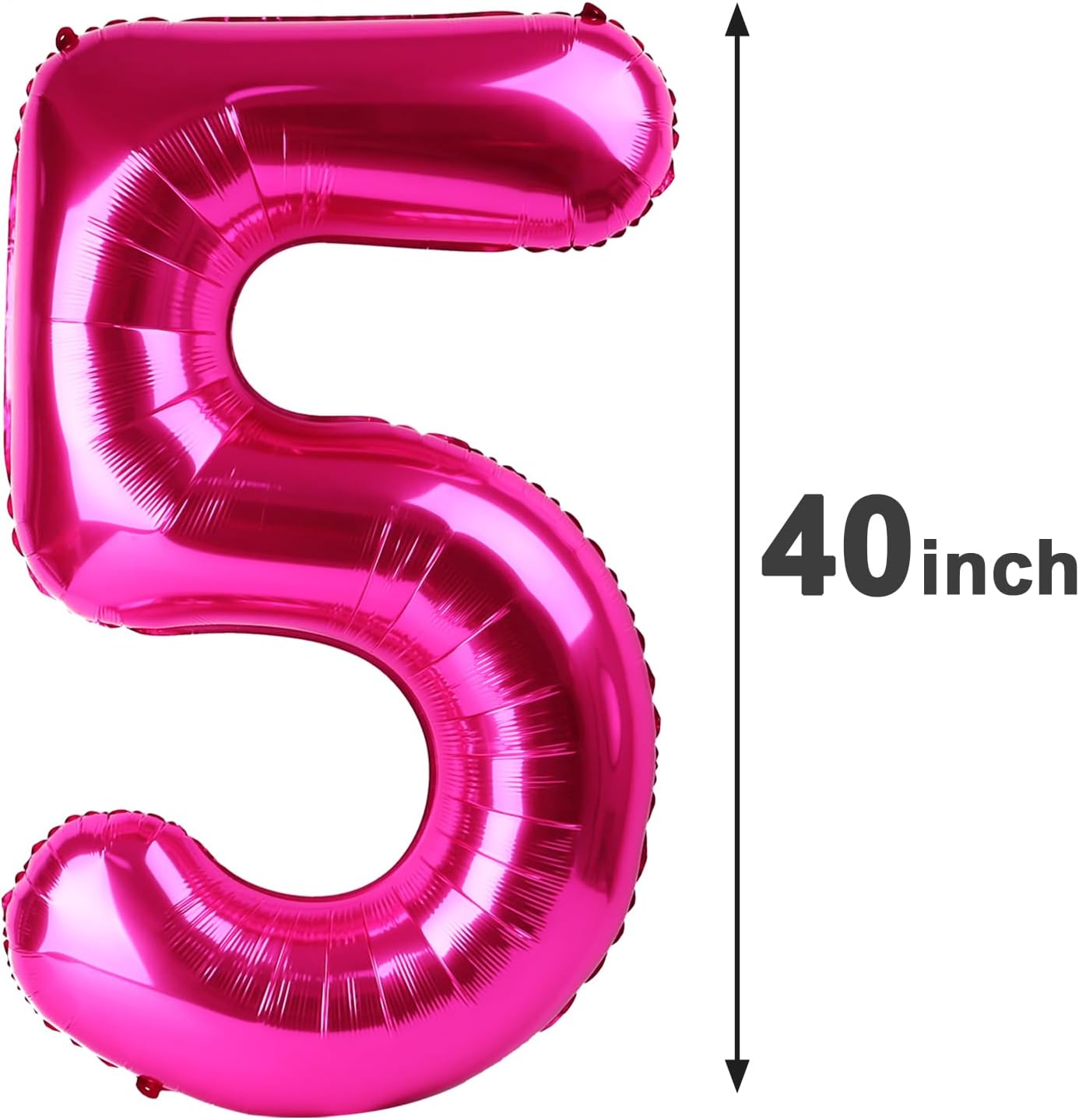 Hot Pink Number 15 Balloon 40 inch, Number 15 Birthday Balloon for Boy Girl, Hot Pink Foil 15 for 15 Birthday Party, Anniversary Celebration Number Balloons Decorations