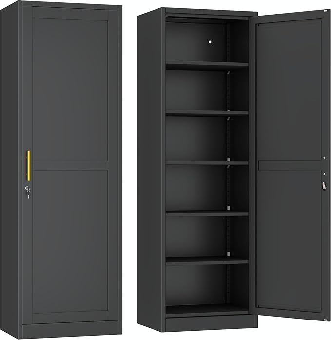 Ckzbx Metal Locker Tall Narrow Storage Cabinet, Gym Home Office, Entryway and by Ckzbx