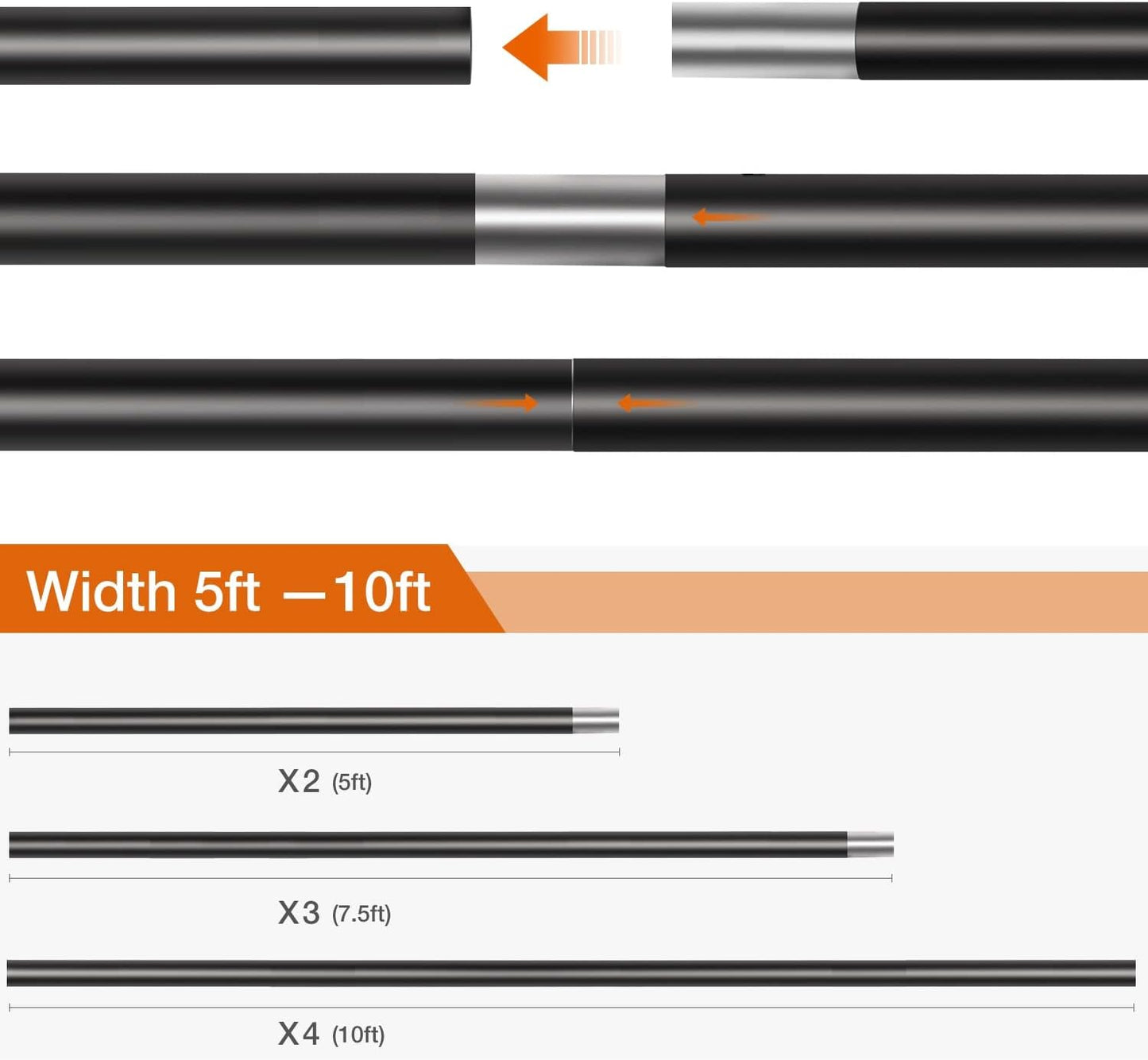 Yesker 8.5X10ft Background Stand Backdrop Support System Kit Photo Video Studio Adjustable Backdrop Stand for Photoshoot Photography Parties Wedding with Carrying Bag