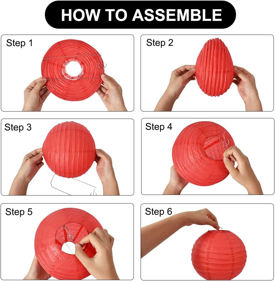 BEISHIDA 16 Pcs Purple Gold Paper Lanterns,Hanging Decorative Chinese Japanese Round Paper Lantern Lamp for Graduation Bachelorette Birthday Party Decoration