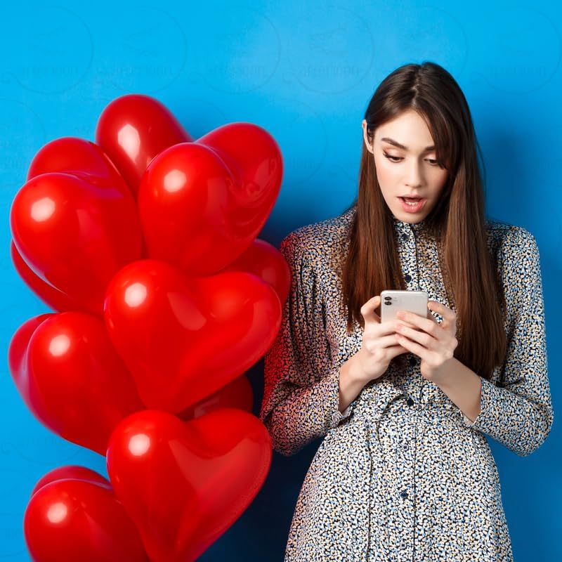 AFTERLOON® Biodegradable Balloons 100 pcs Pastel Baby Pink 10 Inch Heart Shaped, Thickened Extra Strong Natural Latex Helium Float, Proposal Marriage Love Baby Shower Gender Reveal Wedding Bridal