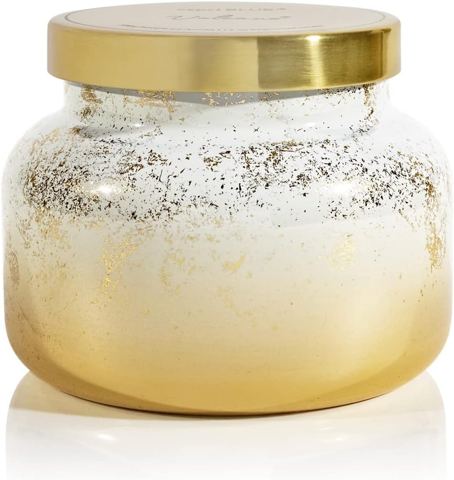 Capri Blue Glimmer Jar Candles - Luxury Holiday Scented Candles for Home - Long Lasting Soy Wax Blend - Scented Holiday & Home Decor - Volcano Signature Jar (19 oz)