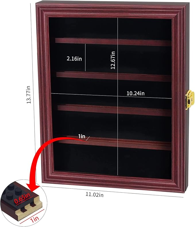 VERANI Minifigures Miniature Display Case Collectibles Display Box Wall Mount - Image 4
