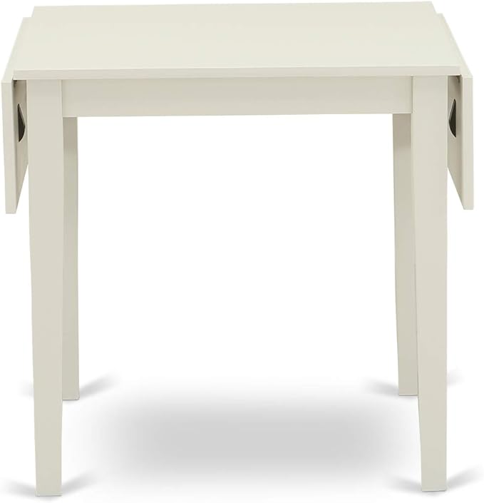 East West Furniture NDVA3-LWH-W 3 Piece Modern Dining Table Set Contains a - Image 7